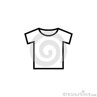 Flat outline shirt icon in on white background. Vector Illustration