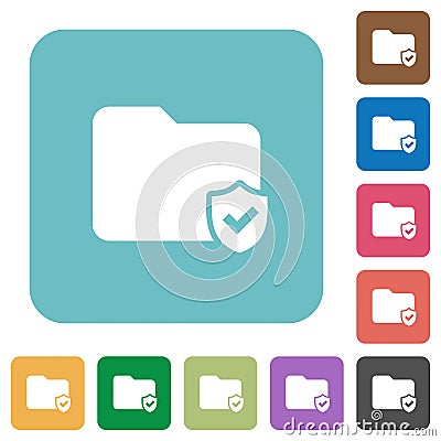 Flat protected folder icons Stock Photo