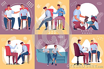 Flat Psychology Design Concept Vector Illustration