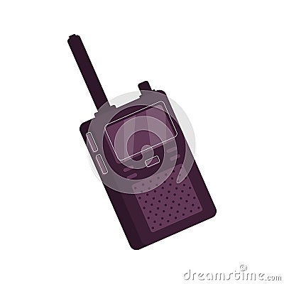 Flat Radio Transceiver Vector Illustration