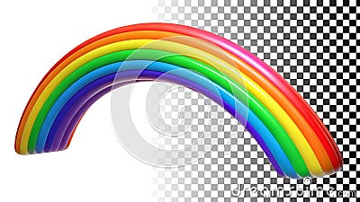 Flat rainbow stripe, simple colors and spectrum line png transparent image Generative AI Stock Photo