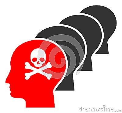 Flat Raster Kill All Humans Icon Stock Photo