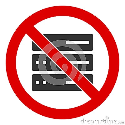 Flat Raster No Hard Disks Icon Stock Photo