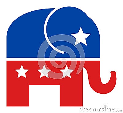 Flat Raster Republican Elephant Icon Editorial Stock Photo