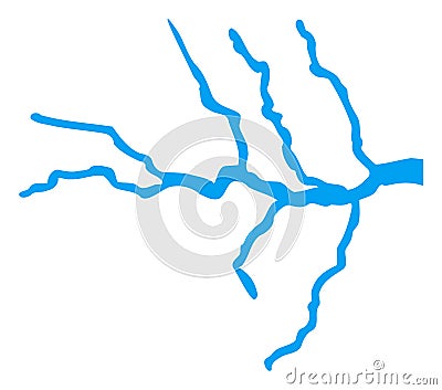 Flat Raster River V2 Icon Stock Photo