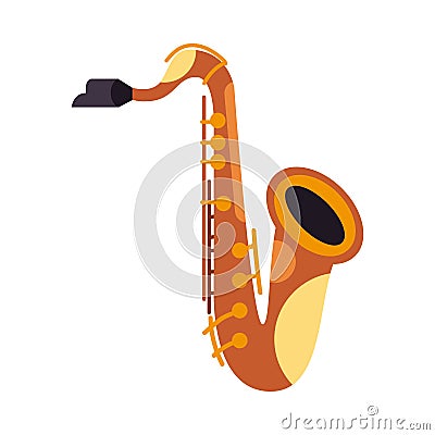 flat saxophone design Vector Illustration