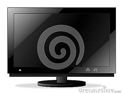 Flat Screen LCD TV Stock Photo