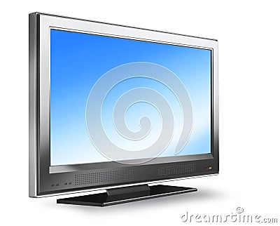 Flat screen plasma tv Stock Photo