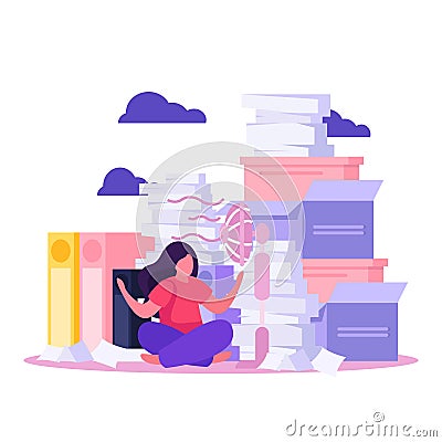 Flat Self Care Concept Background Cartoon Illustration