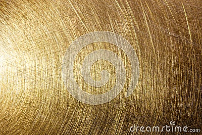 Flat shiny brushed brass texture Stock Photo