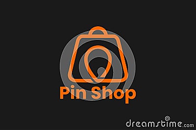 Flat shop point logo template vector illustration Vector Illustration