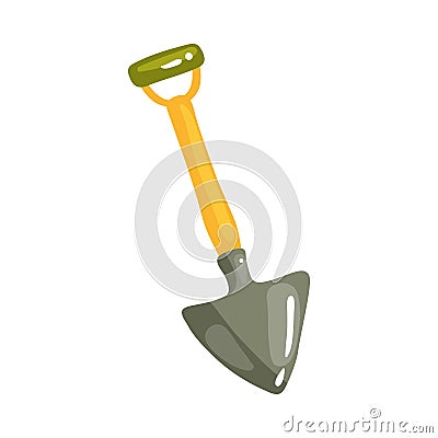 Flat Shovel Icon Vector Illustration