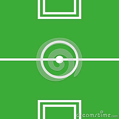 Flat soccer green field, football grass. Vector stadium. Soccer with line template Stock Photo