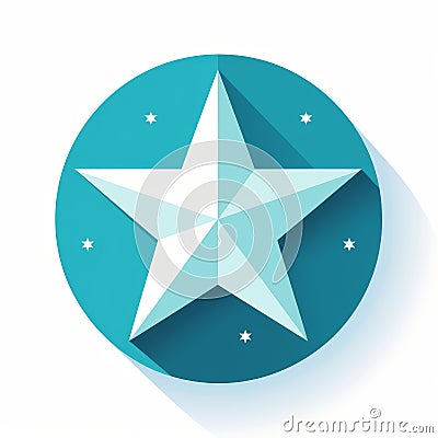 a flat star icon on a white background Stock Photo