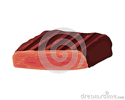 flat steak illustration Vector Illustration