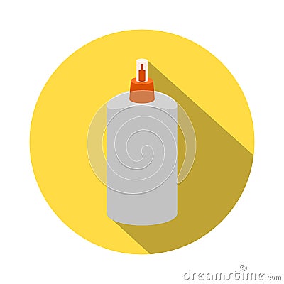 Flat style with long shadows, glue vector icon illustration. Vector Illustration