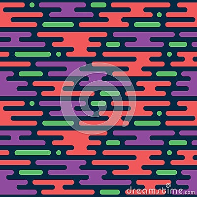 Flat style smoke seamless pattern. Vector Illustration