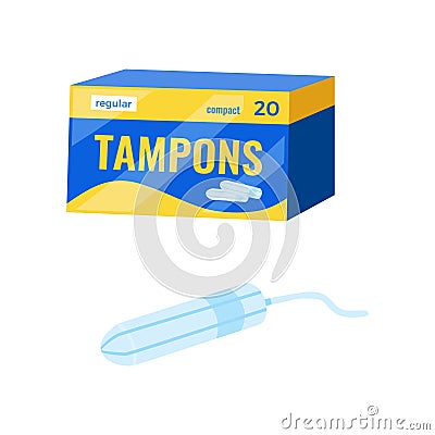 Flat Tampons Illustration Vector Illustration