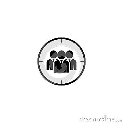Flat target audience icon vector isolated 3 Stock Photo