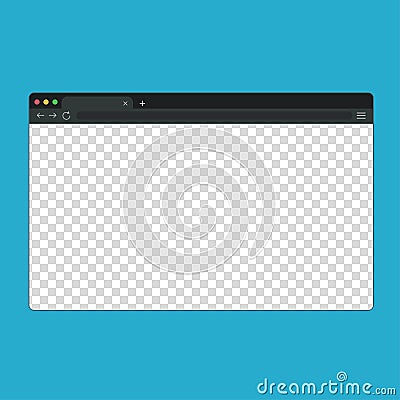 Flat template with window computer. Browser element Stock Photo