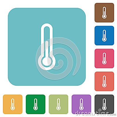 Flat thermometer icons Stock Photo