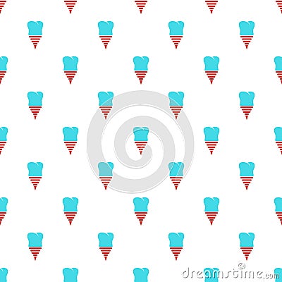 Flat tooth pattern seamless vector Vector Illustration