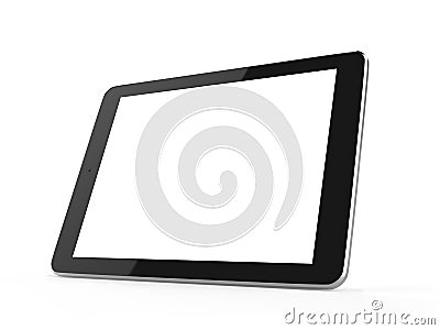 Flat touch tablet computer Stock Photo