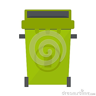 Flat trash bin Vector Illustration