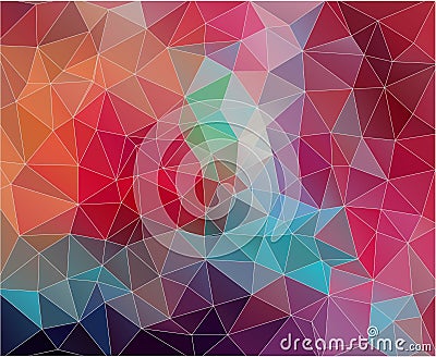 Flat triangle Background with vintage color. Vector Illustration