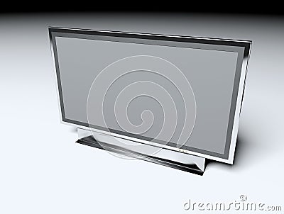 Flat TV - LCD Stock Photo
