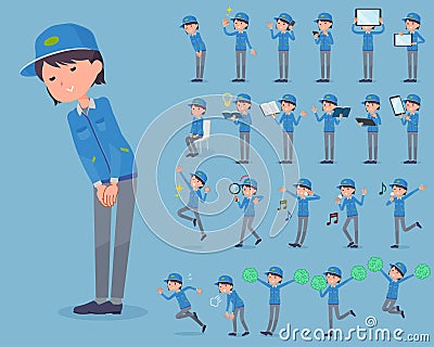 Flat type Delivery woman_2 Vector Illustration