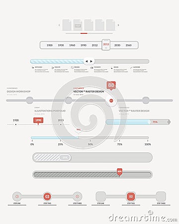 Flat UI Sliders Stock Photo