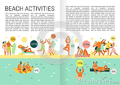 Flat Vacation Infographics Vector Illustration