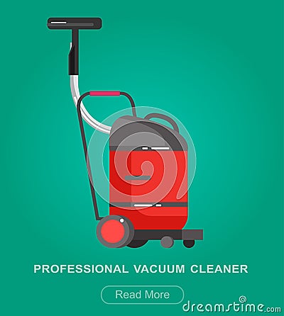 Flat vacuum cleaner icon Vector Illustration