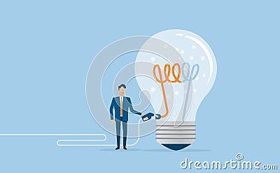 Flat vector design for creative fill up and brain power concept Vector Illustration