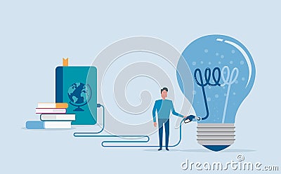 Flat vector design for creative fill up and brain power concept Vector Illustration