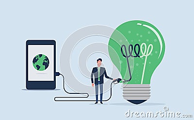 Flat vector design for creative fill up and brain power concept Vector Illustration