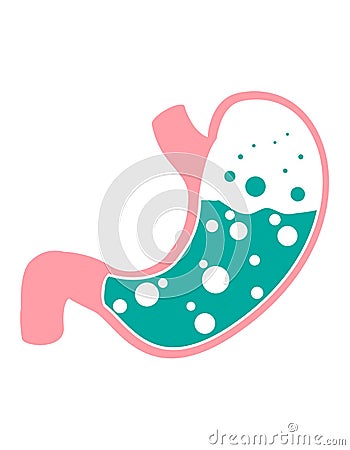 Flat vector stomach icon Vector Illustration