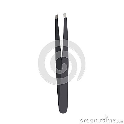 Flat vector tweezers for brows correction. Browmaker tool for salon beauty procedure. Professional tweezing by brow Vector Illustration