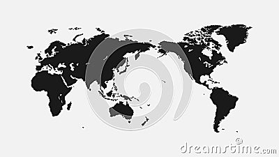 Flat world map Vector Illustration