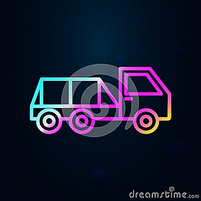Flatbed pickup nolan icon. Simple thin line, outline vector of consruction machinery icons for ui and ux, website or mobile Stock Photo