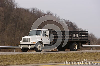 Flatbed Truck Stock Photo