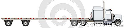 Flatbed Truck Stock Photo