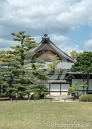 The flatland palace Nijo Castle in Kyoto. Stock Photo