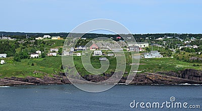 Flatrock in Newfoundland, Catholic church and landmark grotto Stock Photo