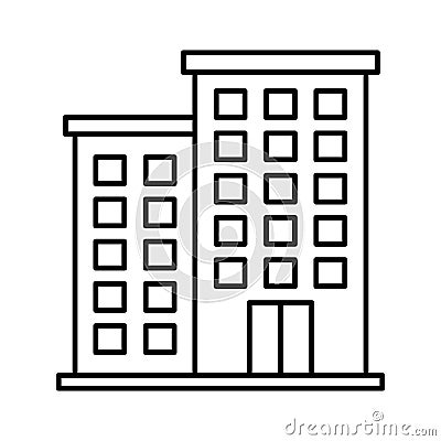 Flats building Vector Icon which can easily modify or edit Vector Illustration