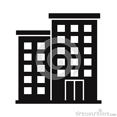 Flats building Vector Icon which can easily modify or edit Vector Illustration