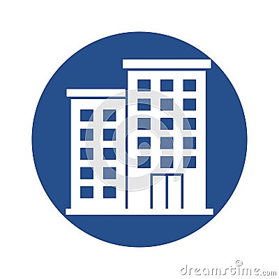 Flats building Vector Icon which can easily modify or edit Vector Illustration