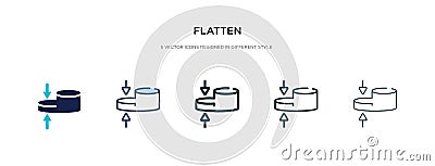 Flatten icon in different style vector illustration. two colored and black flatten vector icons designed in filled, outline, line Vector Illustration