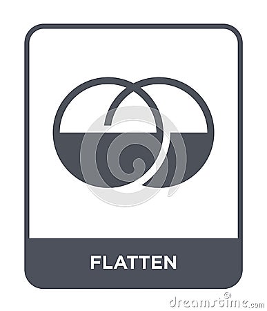 flatten icon in trendy design style. flatten icon isolated on white background. flatten vector icon simple and modern flat symbol Vector Illustration